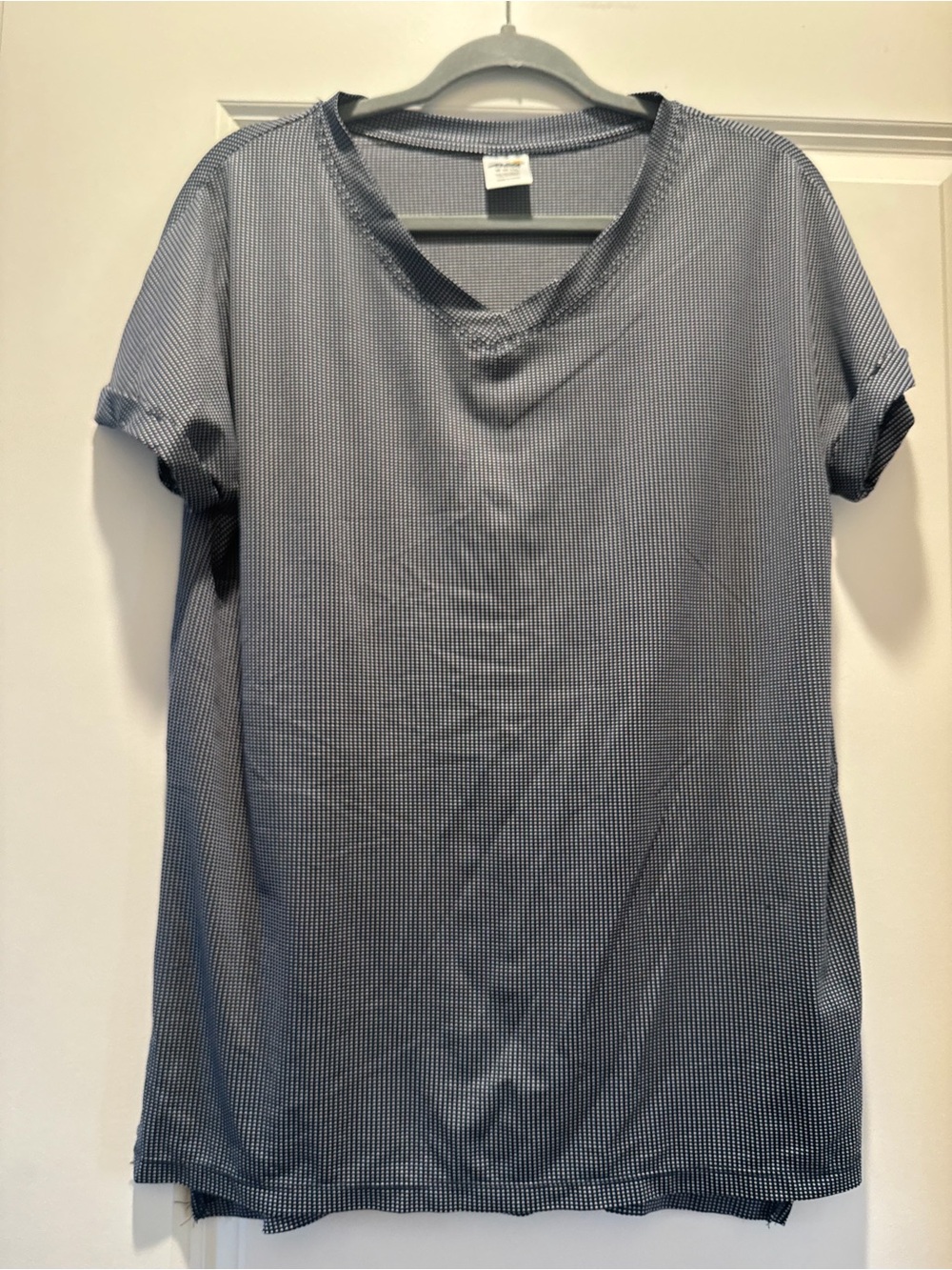 Avia Navy and White Short-Sleeve V-Neck Tee